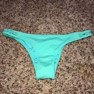 Seafoam Green PINK VS woven bikini bottoms
